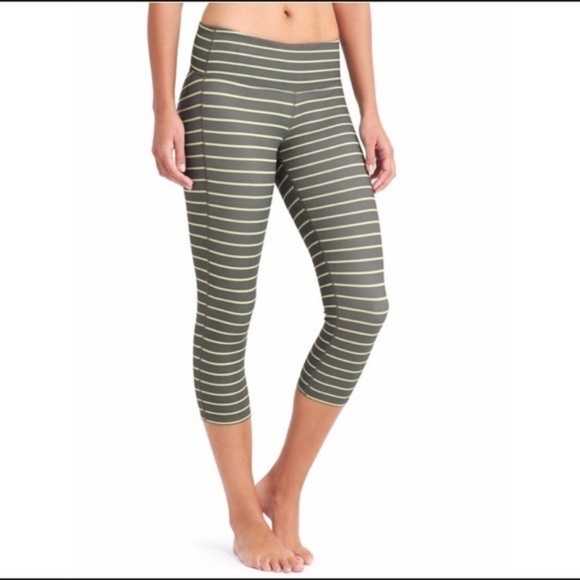Athleta Pants - Athleta Chaturanga Striped Capri